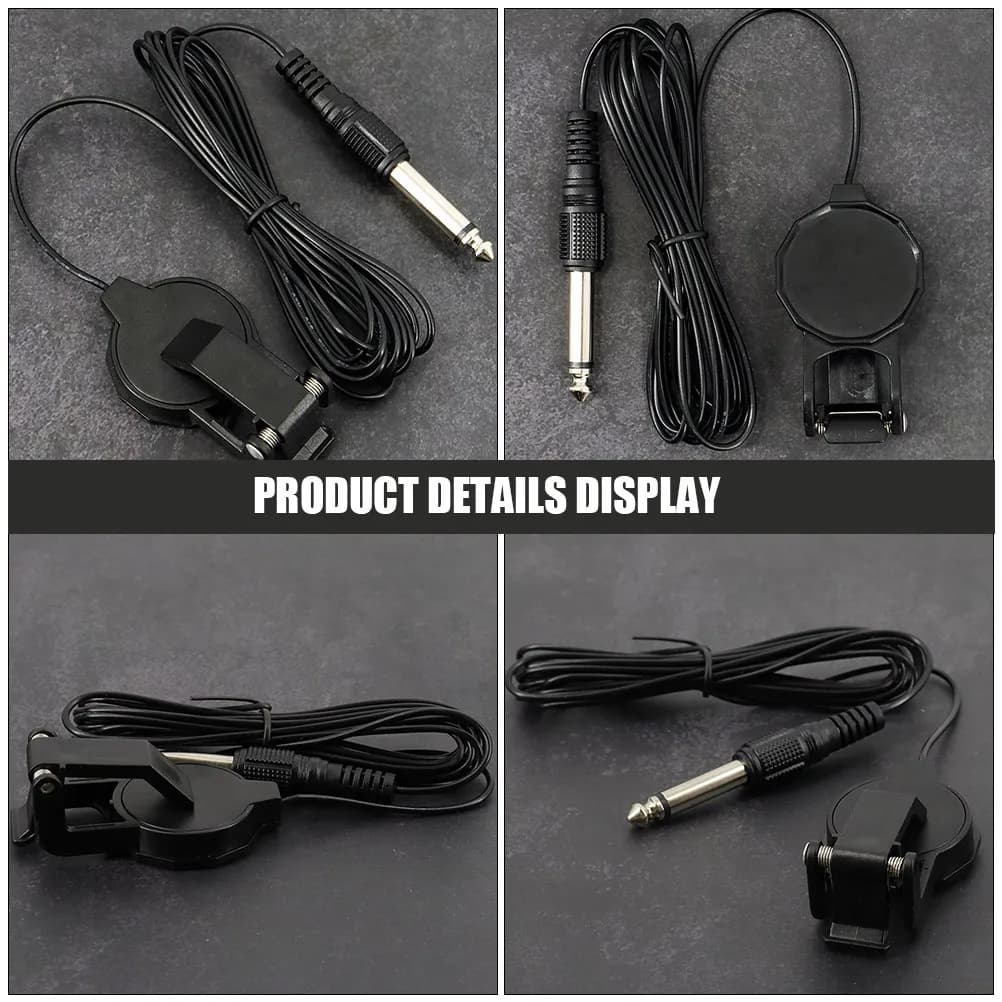 Pickup per Chitarra Acustica con Microfono a Clip e Sistema Preamplificatore, Accessorio di Ricambio per Strumenti Musicali