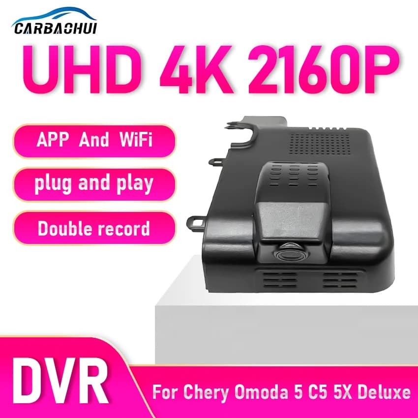 Telecamera DVR Auto 4K WiFi OEM con Sensore Pioggia per Chery Omoda 5 C5 5X Deluxe 2024-2026, Plug and Play e Controllo tramite APP