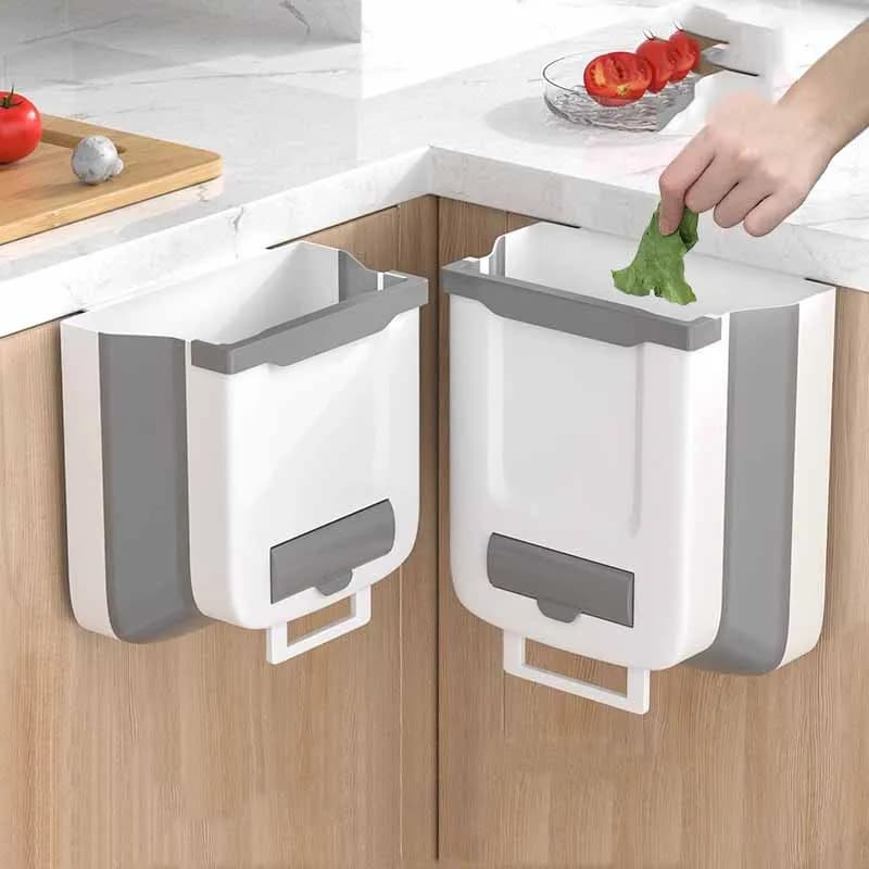 la puerta del armario de cocina de 7/10L, cubo de basura colgante, cesta de reciclaje montada en la pared, cubo de basura de cocina plegable, bolsas de caja de almacenamiento de basura