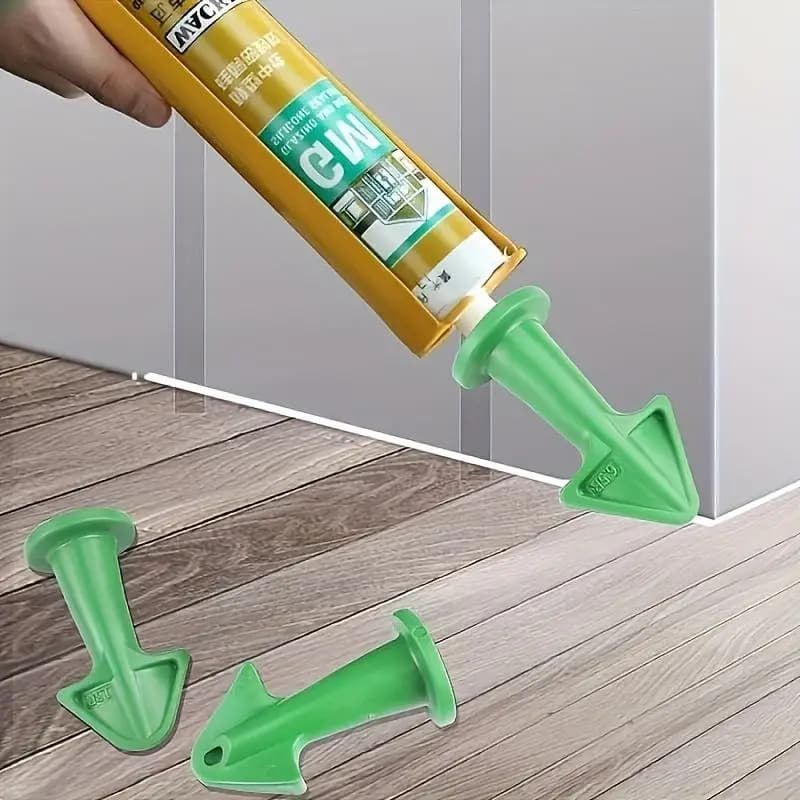 Kit 3 Pezzi: Applicatore per Sigillante, Spatola per Finitura, Paletta in Plastica per Colla, Rimozione Silicone da Piastrelle e Fughe