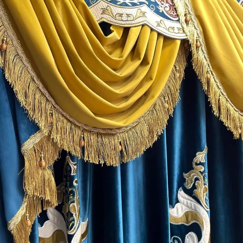 European Retro Villa Bedroom Luxury Embroidered Curtains Custom Size Thick Fabric Elegant Jacquard Fashion Modern Door Blackout