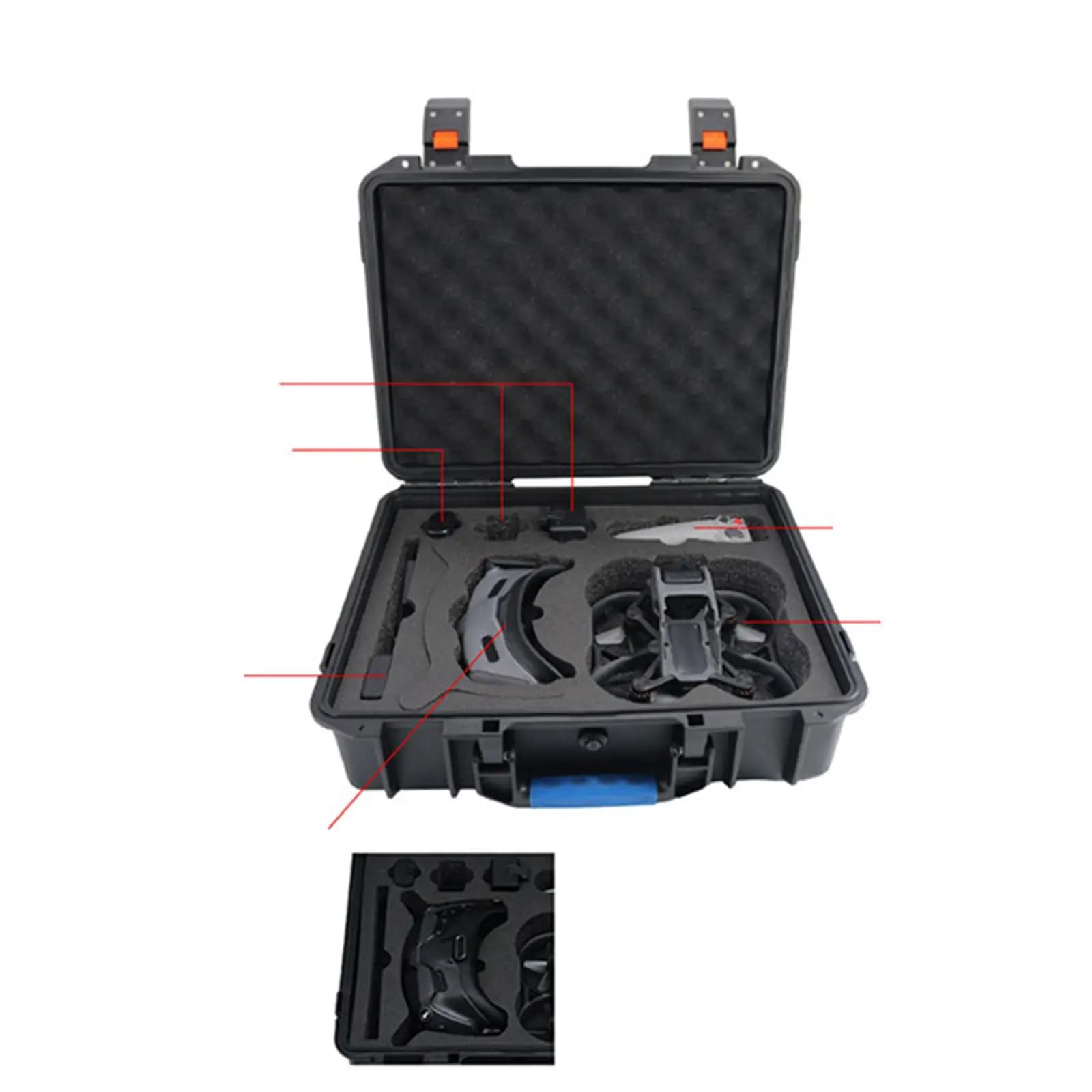 Borsa Portatile per Drone, Custodia Protettiva da Viaggio, Valigia per Trasporto Esterno per Elicottero RC, Drone, Telecomando e Accessori