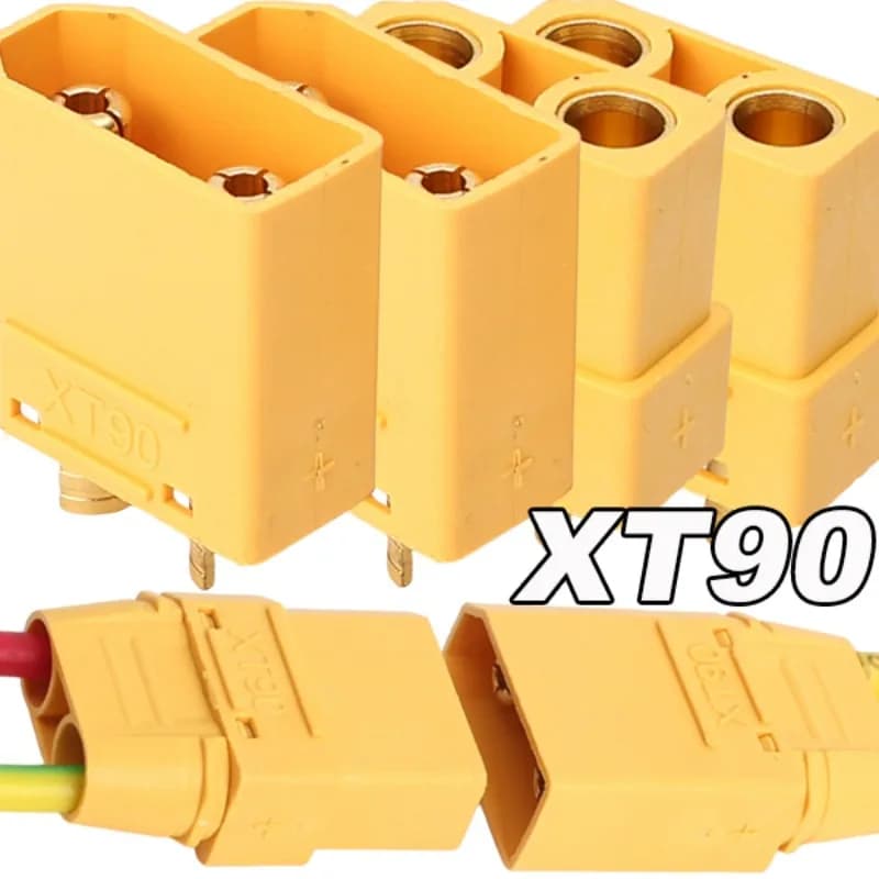 Connettore XT90 XT90H Maschio Femmina ad Alta Corrente con Guaina per Batteria, Adattatore per Aeromodelli RC, Elicotteri, Auto, Camion, Ricambi Lipo