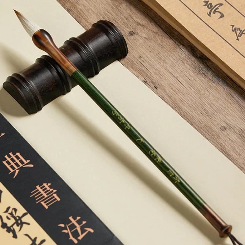 Weasel Hair Chinese Calligraphy Brush Set for Beginners Students Regular Script Clerical Script Copying Painting Practice Brush