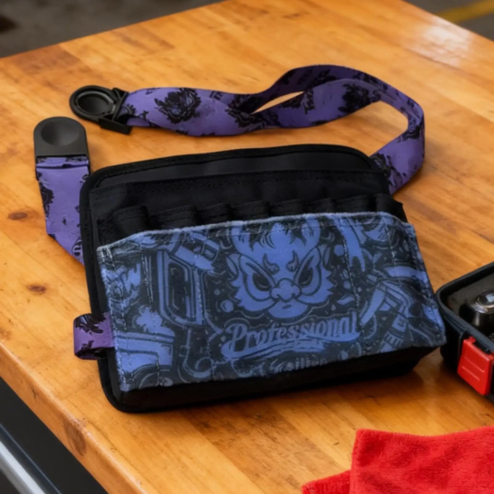 Borsa da cintura per attrezzi per la tinta dei vetri auto in tessuto Oxford, organizer magnetico per pellicole oscuranti, per auto, elettricisti e carpentieri