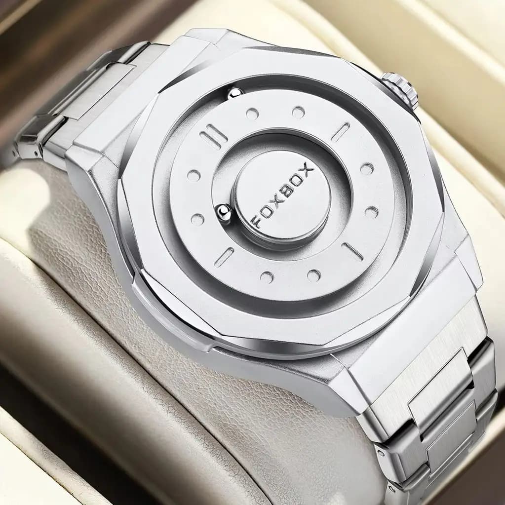 Orologio da polso da uomo FOXBOX 2026, orologio sportivo al quarzo impermeabile con puntatore magnetico, orologio da uomo alla moda, reloj hommes