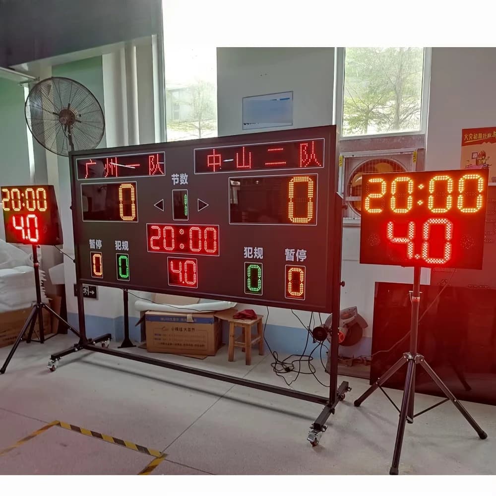 Tabellone segnapunti elettronico personalizzato per interni o esterni Basket Tennis Calcio Badminton Tabellone segnapunti sportivo a LED
