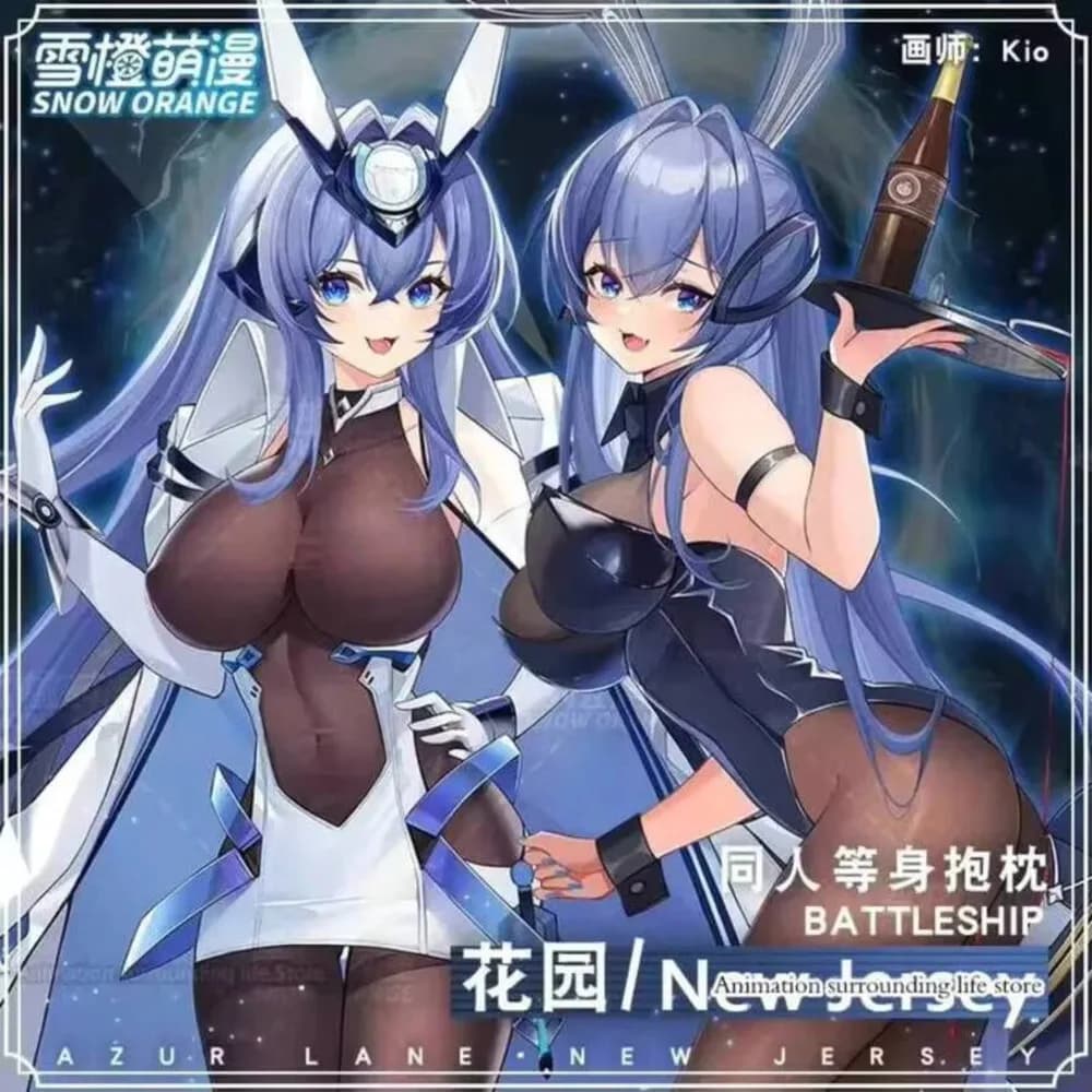USS New Jersey Dakimakura Azur Lane Gioco Copertura del cuscino Che abbraccia il cuscino Federa per tutto il corpo Otaku Federa Biancheria da letto per la casa Decor