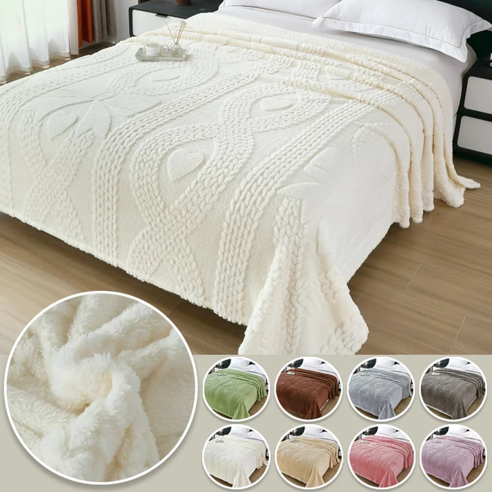 Tafu Velluto Tinta unita Waffle Jacquard Coperta calda spessa Coperta multifunzionale confortevole in velluto di cotone Coperta per pisolino