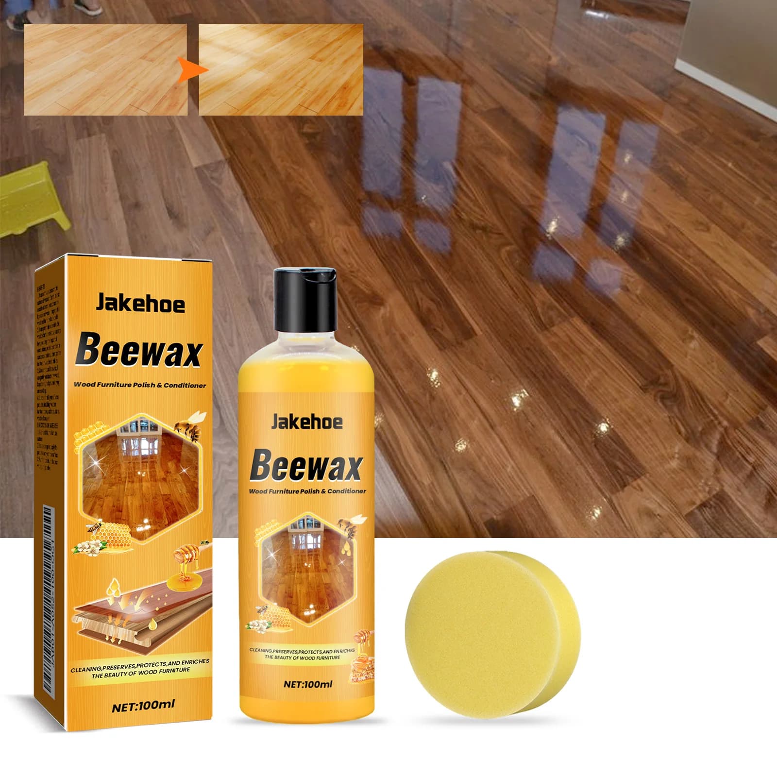 Detergente per pavimenti; Protezione per pavimenti in legno per la casa Cera per manutenzione pulita per decontaminazione e prevenzione della polvere, lucidatura e