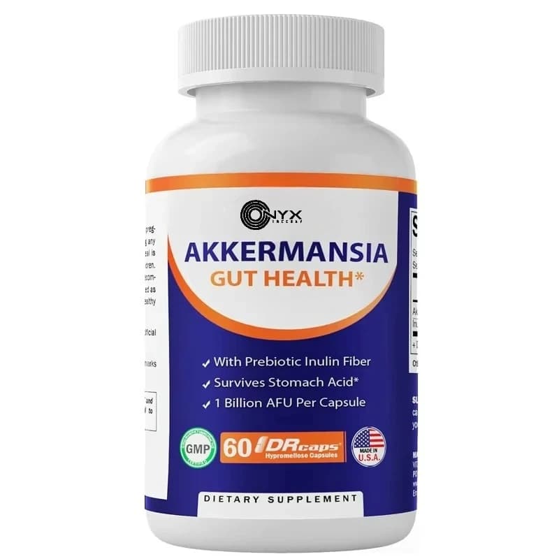 Akkermansia Muciniphila Vitamin supplement 60 delayed release capsules Prebiotic Inulin Fiber Support for intestinal health