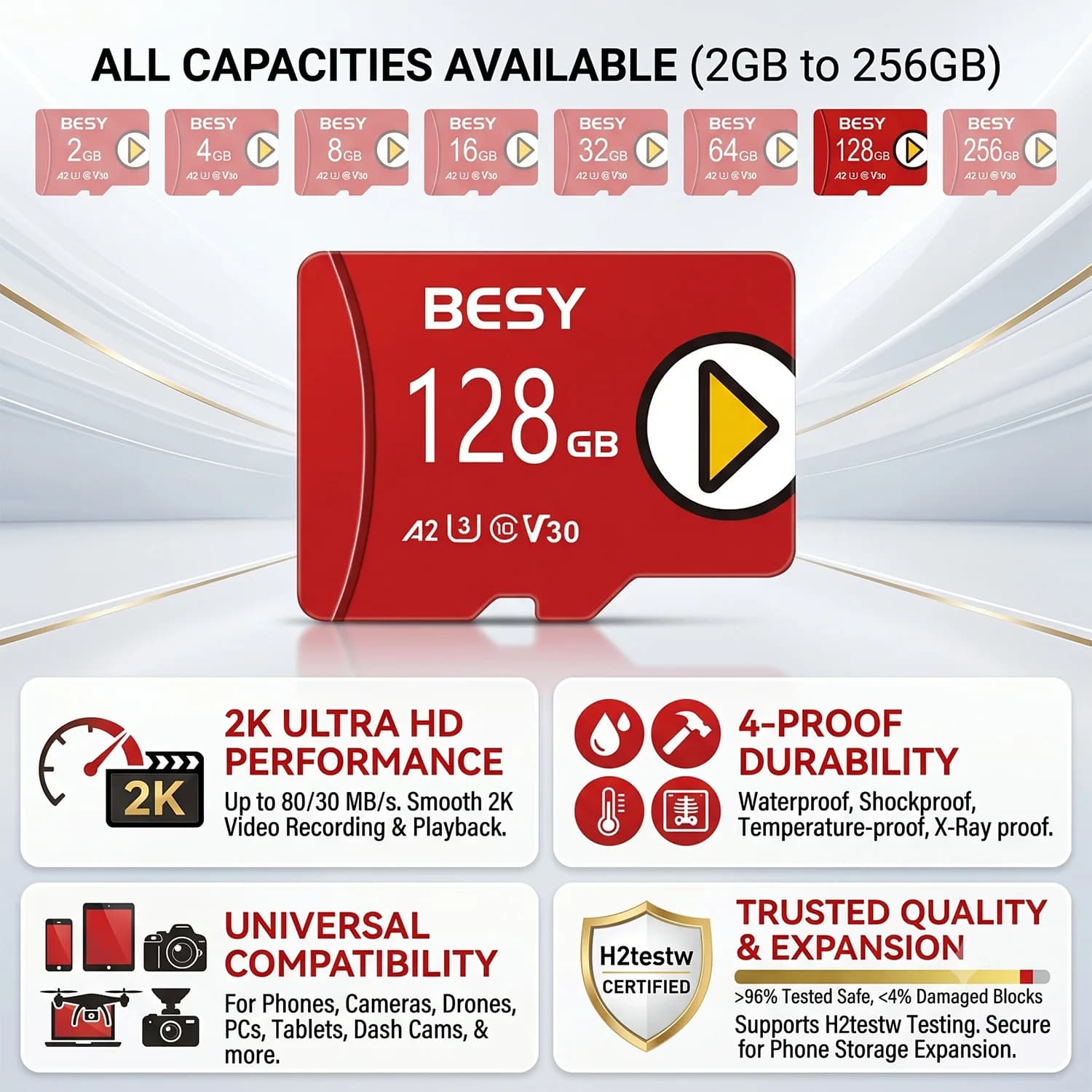 Small Memory Card 32GB 64GB 128GB TF Card Flash TF Card for Mobile Phone / PC / Camera /