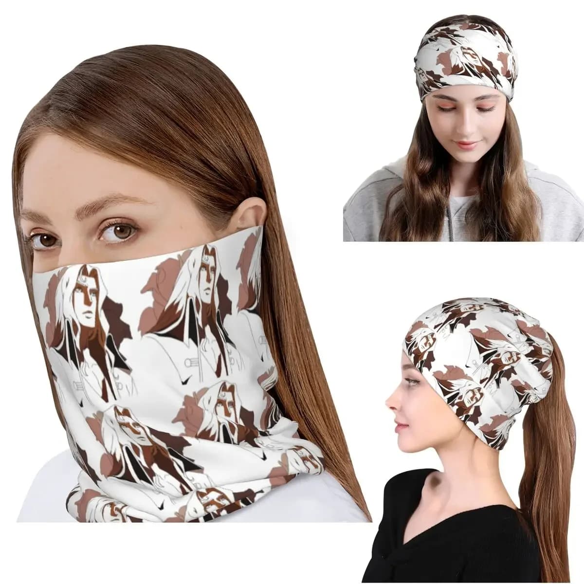 Alucard From Castlevania Bandana Neck Cover Mask Scarf Multifunction Headwear Beanies Hat for Men Women Adult Breathable