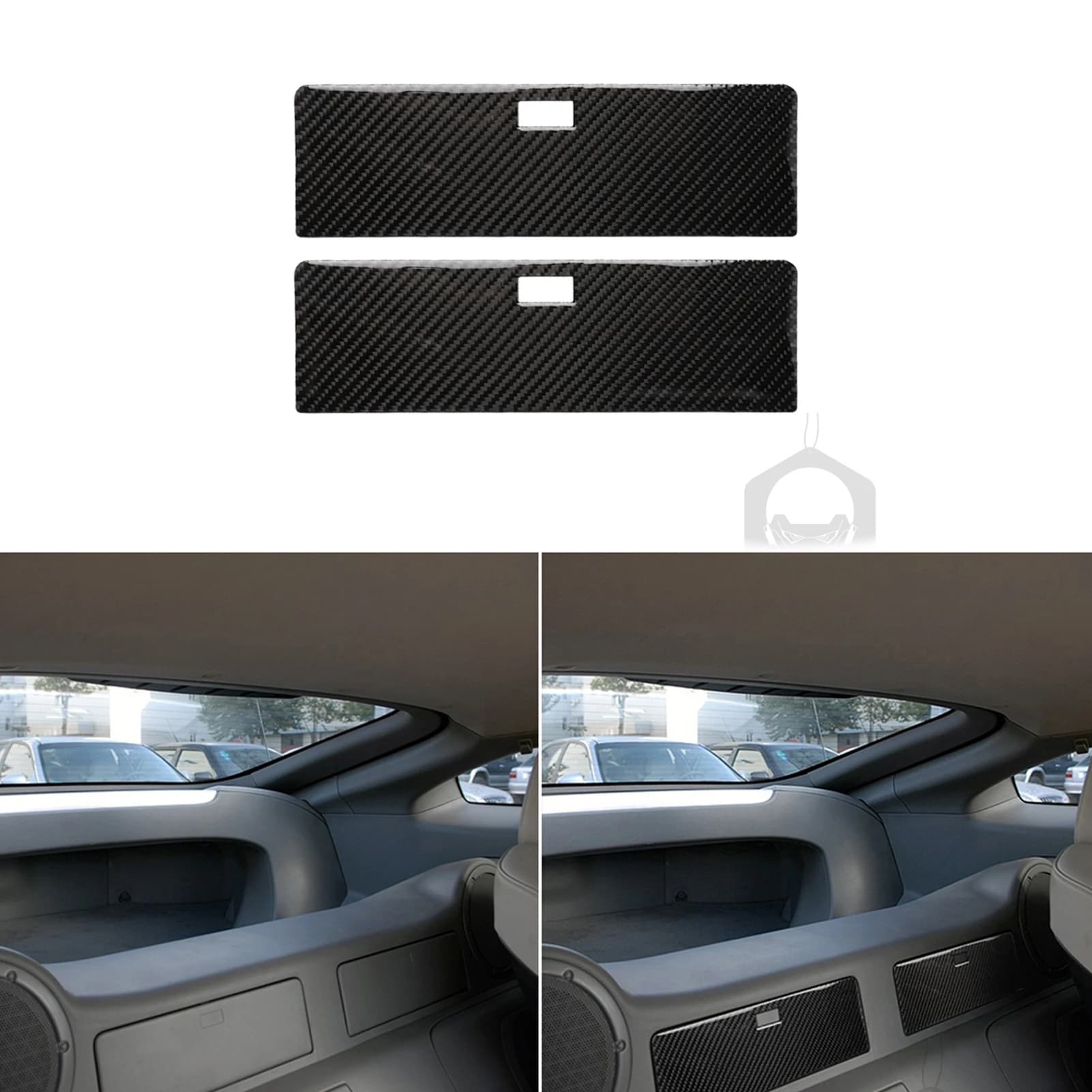 Per Nissan 350Z Z33 Nismo 2006-2009, Copertura in Fibra di Carbonio per Vano Portaoggetti Posteriore, Adesivo Decorativo, Accessori
