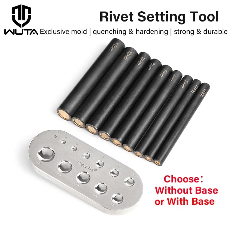 WUTA Rivetti Setting Toolkit Installation Stamp Setter (without base / with base) Hand punching DIY for hand-made leather handbags Shoes