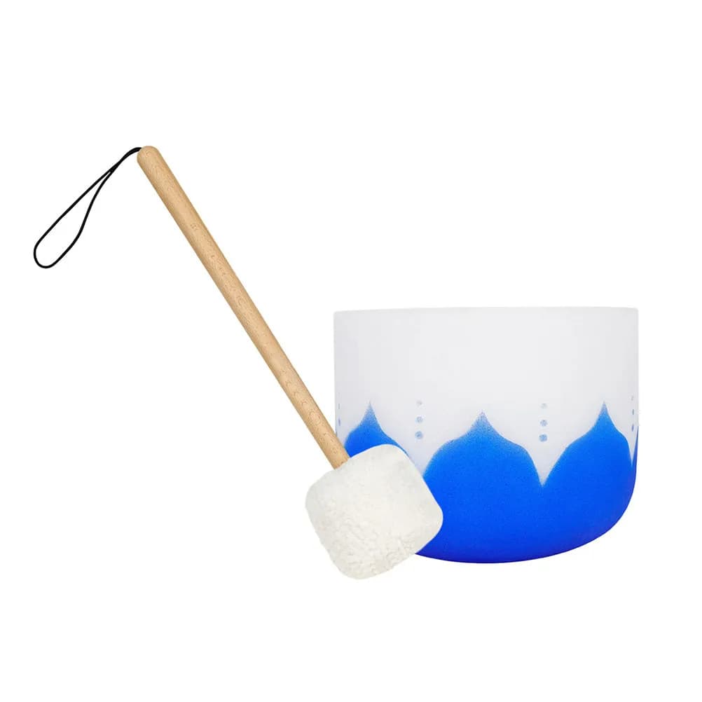 Handcrafted Singing Bowl Mallet Tibetan Style Fleece Wrapped Beech Wood Drum Mallet for Sound Therapy Meditation Relaxation Gong