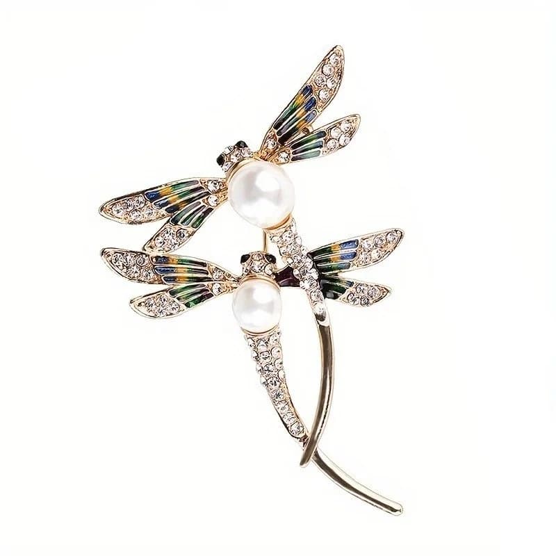 1pc New Dragonfly spilla Crystal Retro Pin Fashion Dress Jacket accessori gioielli squisiti