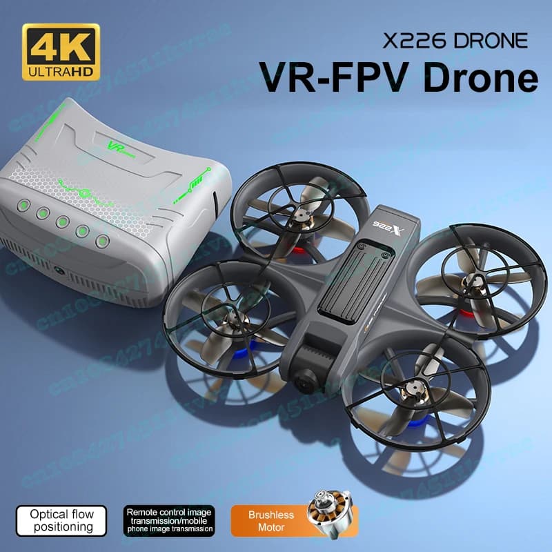 X226 VR FPV Drone 4K HD Doppia Fotocamera Aereo Motore Brushless WIFI 2.4G/5G RC Quadcopter Flusso Ottico Posizionamento Mini Drone Giocattoli