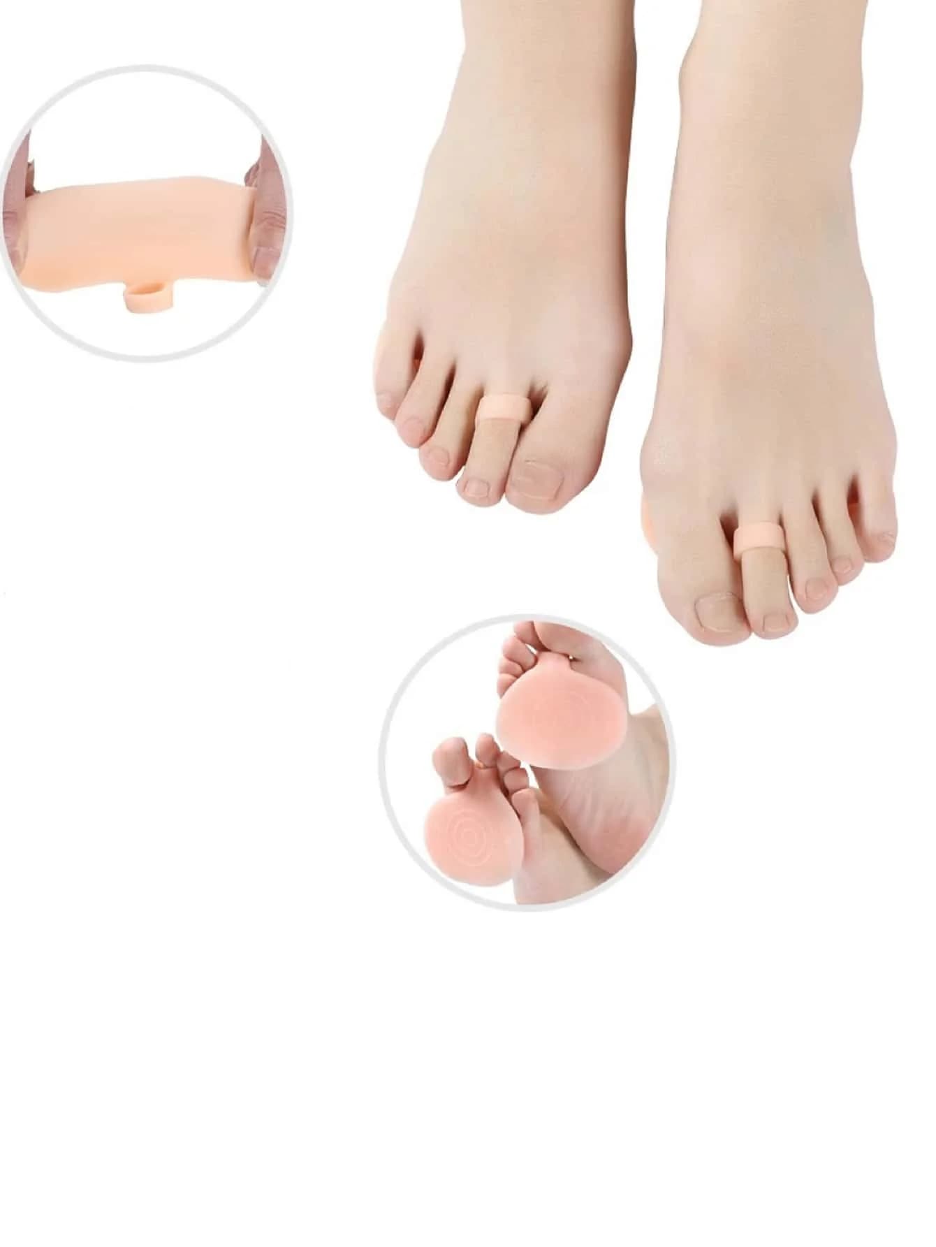 2pcs Soft Silicone Forefoot Cushion Pads Non-Slip Ball Of Foot Protectors For Heels Sneakers Sandals