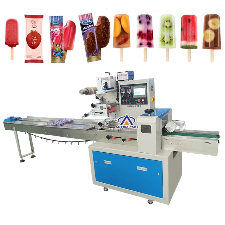 Low Price High Speed Automatic Horizontal Hffs Pillow Wrapping Ice Cream Lolly Popsicle Multi-Use Packaging Machine
