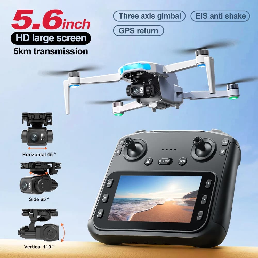 S-X1 Professional GPS Drone 8K With Screen Remote Control 5km Digital Image Transmission Brushless RC Quadcopter Toy