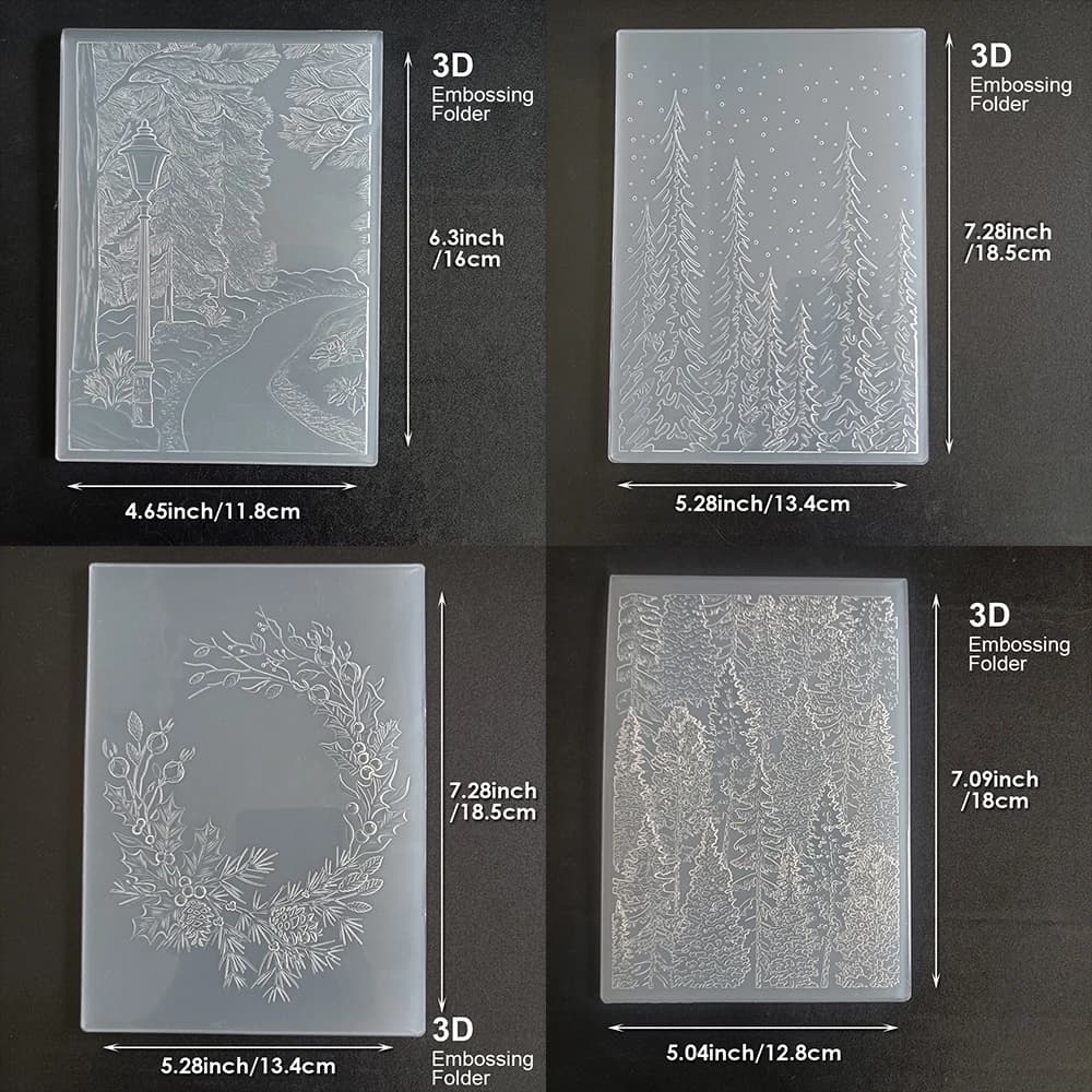Christmas Decorations/Flower/Wax Seal Pattern Embossing Folders Plastic Plates Design For DIY Paper Card Decoration Scrapbooking