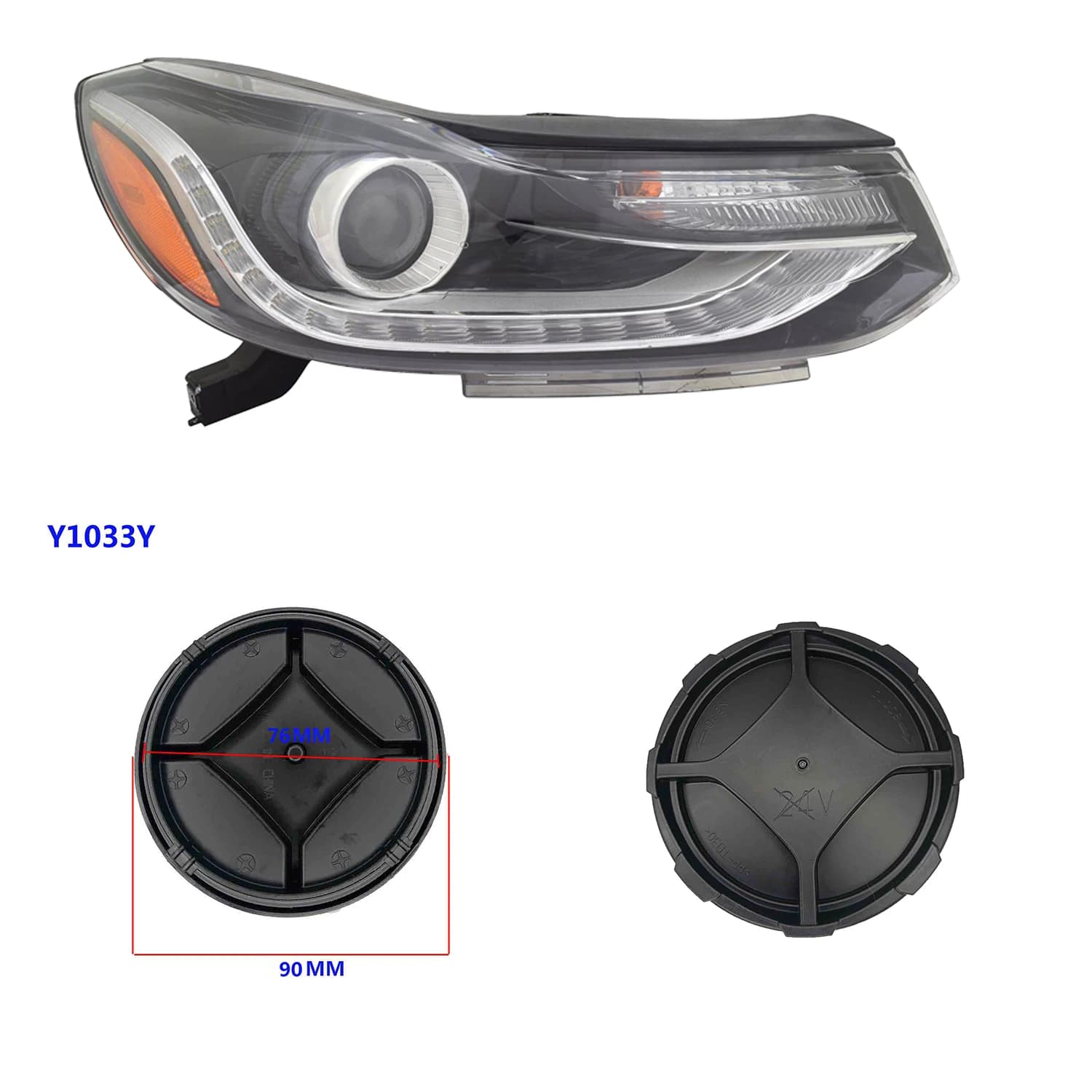 1 pz per Chevrolet Trax fari Caps LED Extension parapolvere lampada lampadina Plug Shell