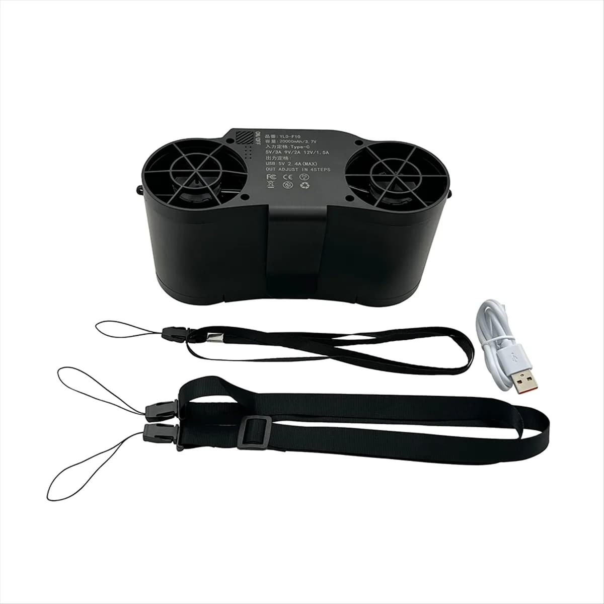 NUOVO Ventilatore portatile di emergenza Alimentazione mobile 20000mAh Ventilatore elettrico Dispositivo di raffreddamento Flusso d'aria per cantiere/gratto/viaggio/pesca