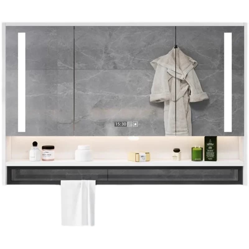 Scaffali portaoggetti Specchi da bagno Mensola da parete Toilette Specchi da bagno Vanity da bagno Organizzatore per trucco Casa Arredo Mobili per camera