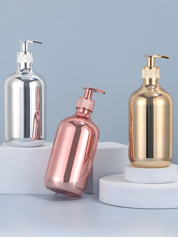 Dispenser di Sapone da Bagno da 500ml, Ricaricabile, per Lozione, Shampoo, Gel Doccia, Portatile da Viaggio, Flacone Vuoto con Pompa