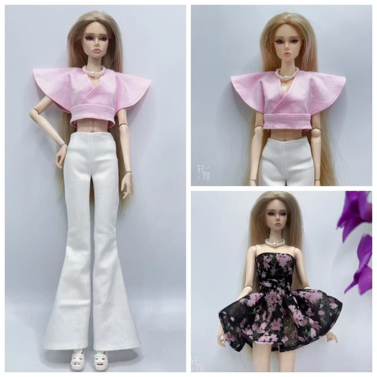 Set di vestiti alla moda in stile piccolo profumato/Spice Girl per bambole FR Babi Supermodel 1/6, accessori per vestiti per bambole da 30 cm