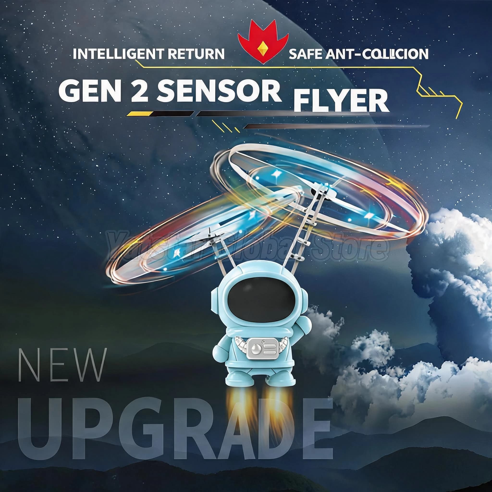 Drone Astronauta Mini Creativo 2026, Robot Volante a Forma di Astronauta, Elicottero RC con Controllo Manuale, Ricarica USB, Regalo per Bambini e Ragazzi