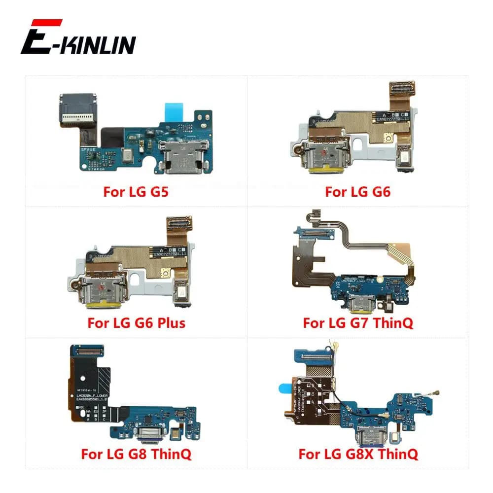 Scheda porta di ricarica USB con cavo flessibile per microfono per LG G5 G6 Plus G7 G8 G8X ThinQ
