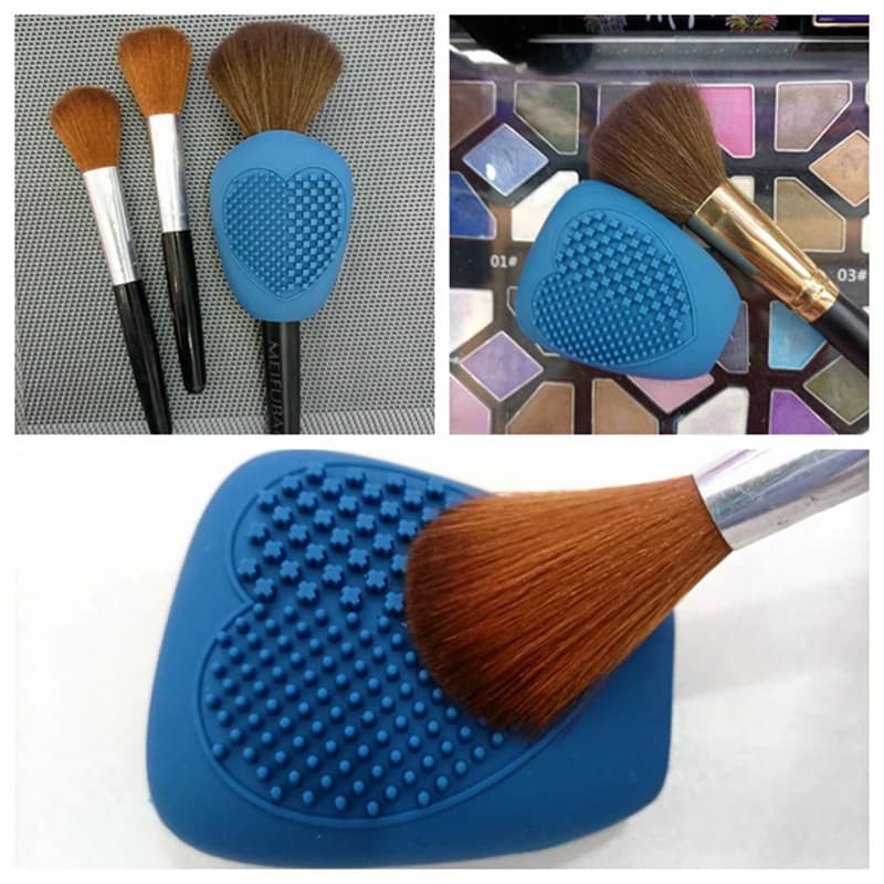 Pennelli per trucco detergente 1 pz tappetino in Silicone tappetino cosmetico per sopracciglia strumenti per la pulizia pennello per trucco Scrubber Board Cleaner Tools