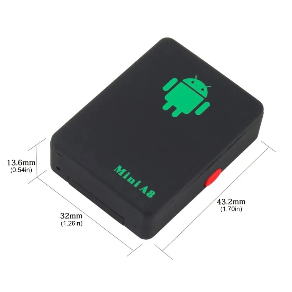 A8 Mini GPS Tracker per auto Monitoraggio in tempo reale Chiave anti-smarrimento Dispositivo di localizzazione del portafoglio GSM GPRS Online Sito web gratuito APP Accessor