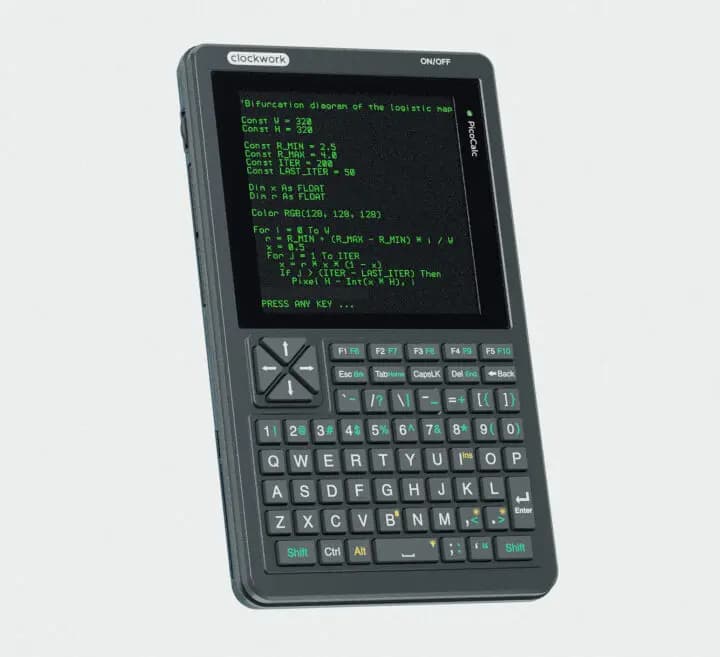 The PicoCalc kit is a portable Raspberry Pi Pico terminal with a backlit QWERTY STM32 keyboard