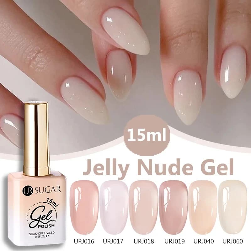 UR SUGAR 15ml Gelatina Bianco Latte Colore Traslucido Smalto Gel UV Semipermanente Nail Art Soak Off Gel Smalto Ultima Moda