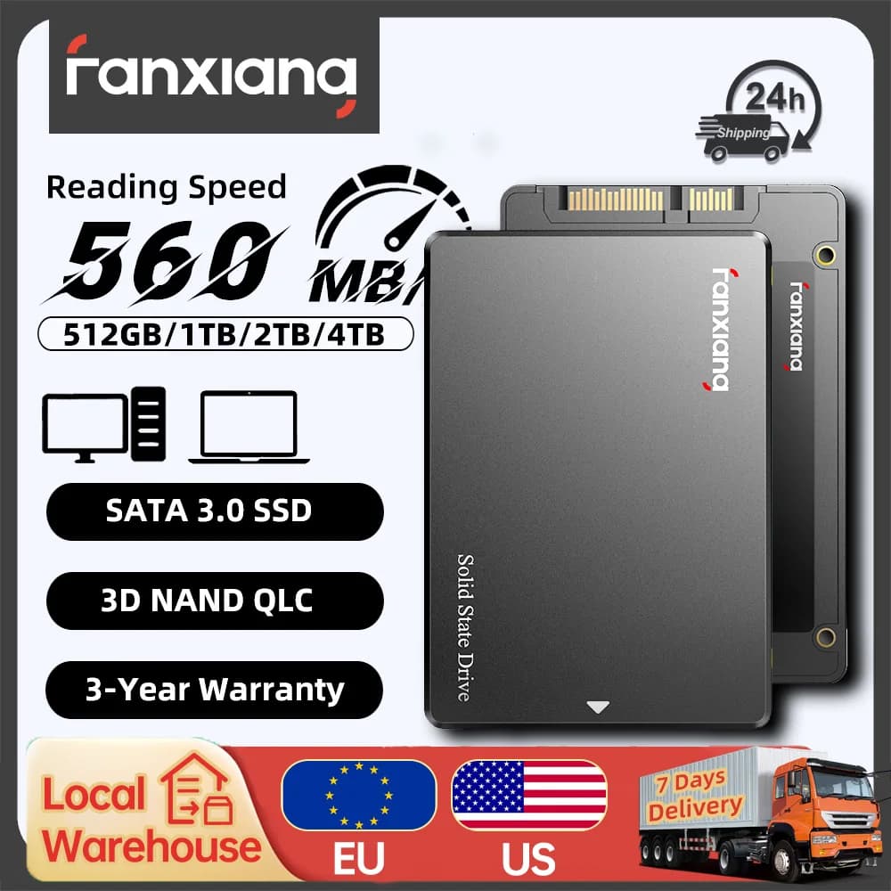 [Spedizione UE/USA] Fanxiang S101Q SSD SATA da 2,5 pollici 560MB/s, SSD interno da 4TB, disco rigido interno a stato solido per PC desktop e laptop
