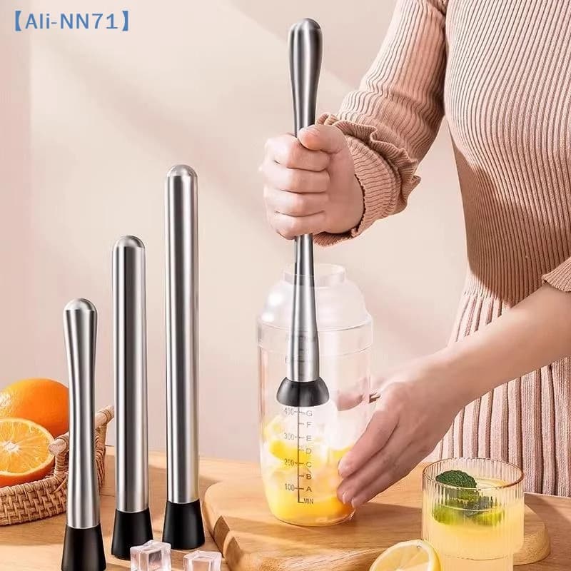 【NN71】Stainless Steel Cocktail Muddler Shaker With Crushing Hammer DIY Drink Fruit Muddler Crushed Ice Barware Tool