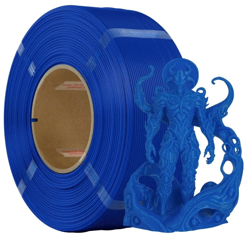 Filament PLA 1,75 mm, 1 kg refill for reusable coils (2.2 lbs), premium quality 3D printing filament for Bambu Lab 3D printers, blue