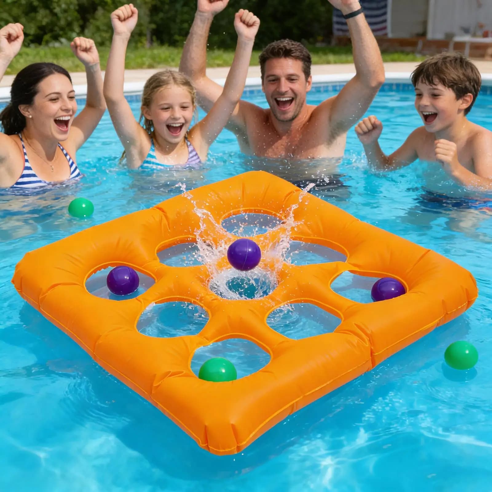 Gioco gonfiabile da lancio per piscina, giochi gonfiabili, giochi da tavolo, gioco di lancio a forma di ananas per feste e piscina, set galleggiante da lancio, regalo
