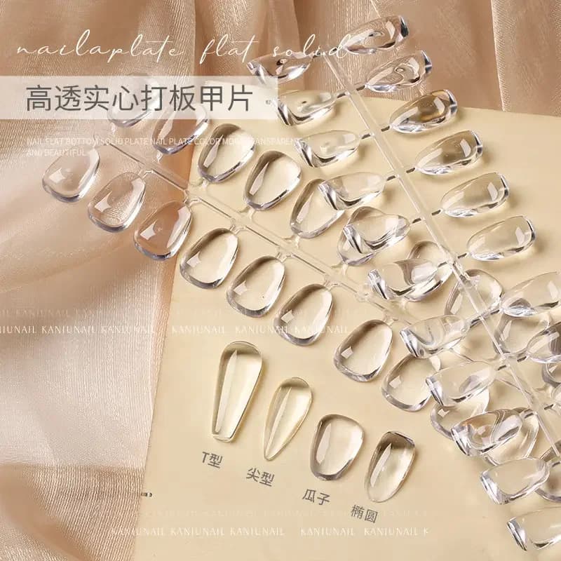 120Tips/Set Professional Clear Nail Tips For Learner Nail Gel Polish Display Color Board Chart Oval Water Drop Nail Salon Tools