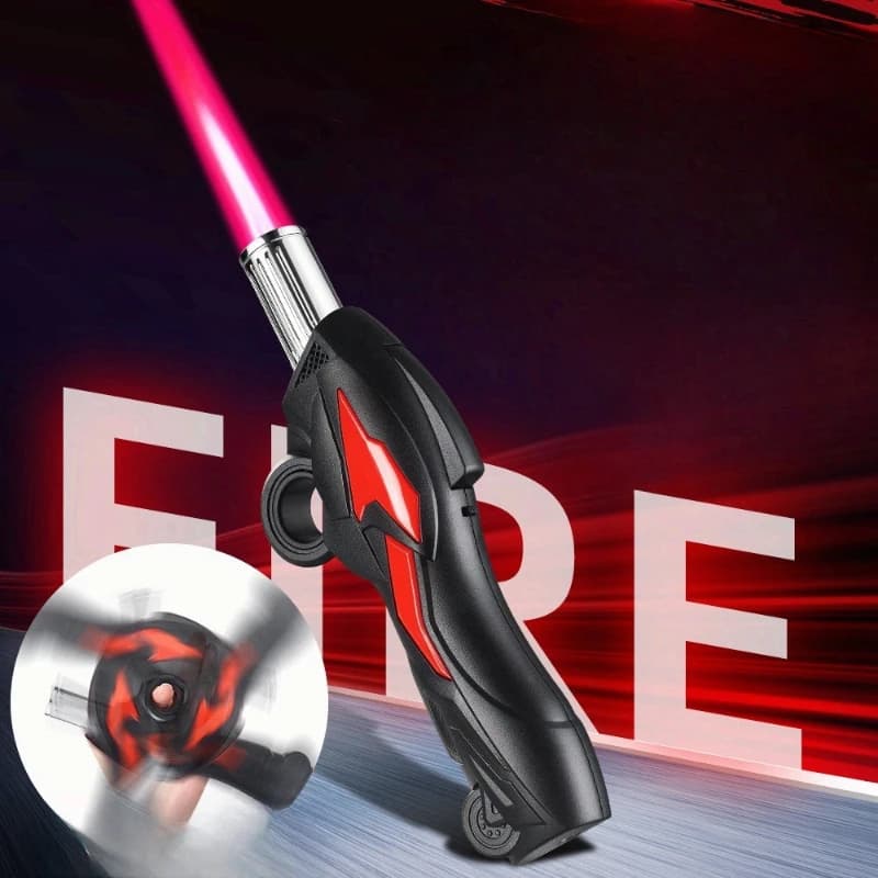 Cool Motorcycle Lighter Metal Red Flame High Temperature Outdoor Flamethrower Big Fire Jet Windproof Lighters Gifts