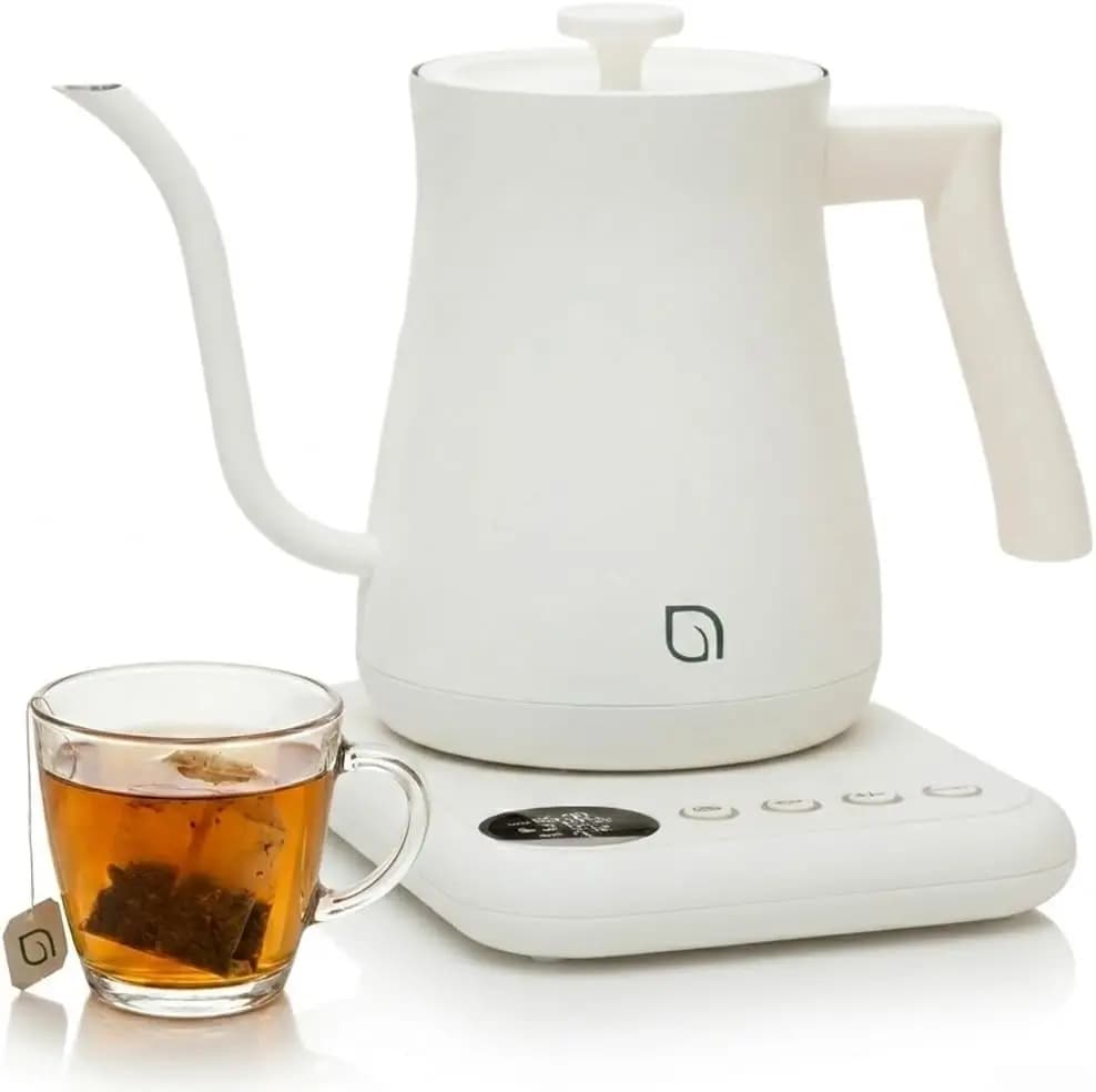 Bollitore Elettrico con Beccuccio a Collo d'Oca, 5 Impostazioni di Temperatura, Mantenimento Calore, Capacità 1L, Riscaldamento Rapido per Caffè e Tè