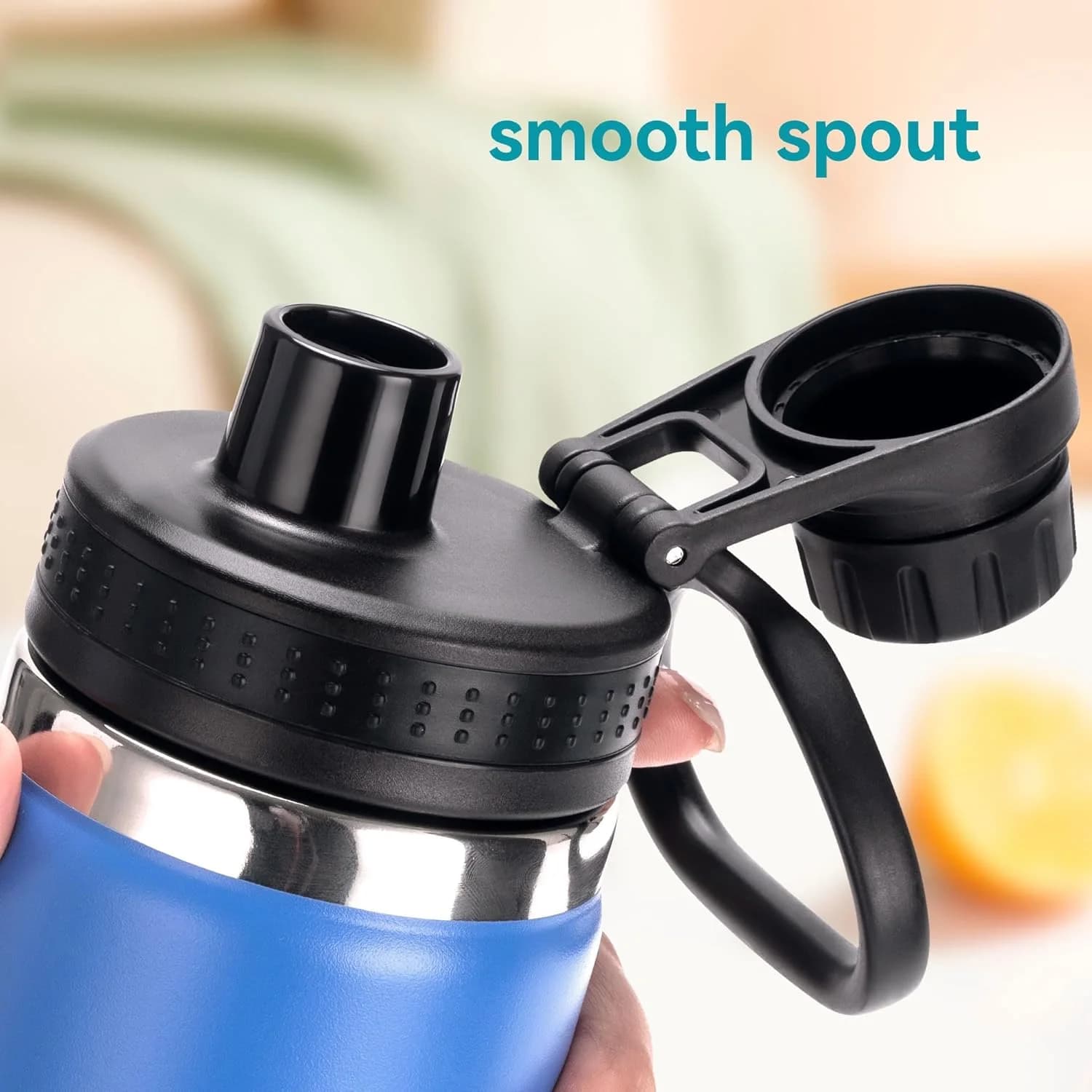 Tappo con beccuccio a bocca larga per bottiglie d'acqua sportive da 12, 16, 18, 22, 32, 40, 64 oz, tappo di ricambio per bottiglie Space