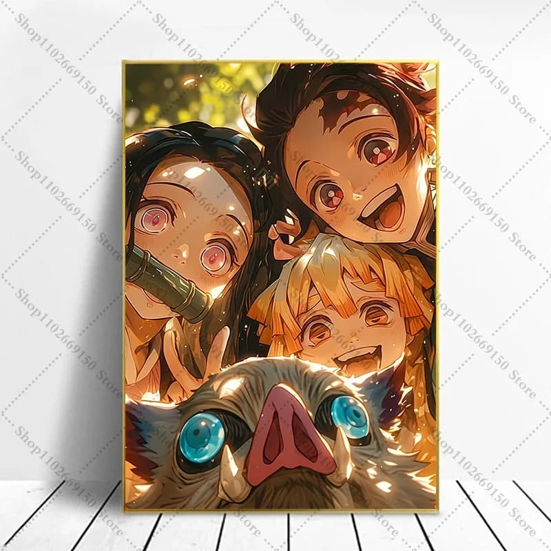 Anime Creative Picture Home Decor Accessories Demon Slayers Canvas Without Frame Wall Art Painting Ornaments Birthday Gifts 2026
