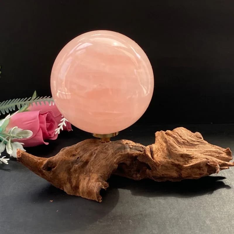 7-9cm grande rosa naturale quarto di sfera decorazione curativa sfera di cristallo decorazione della stanza sfera di cristallo rosa regalo Souvenir
