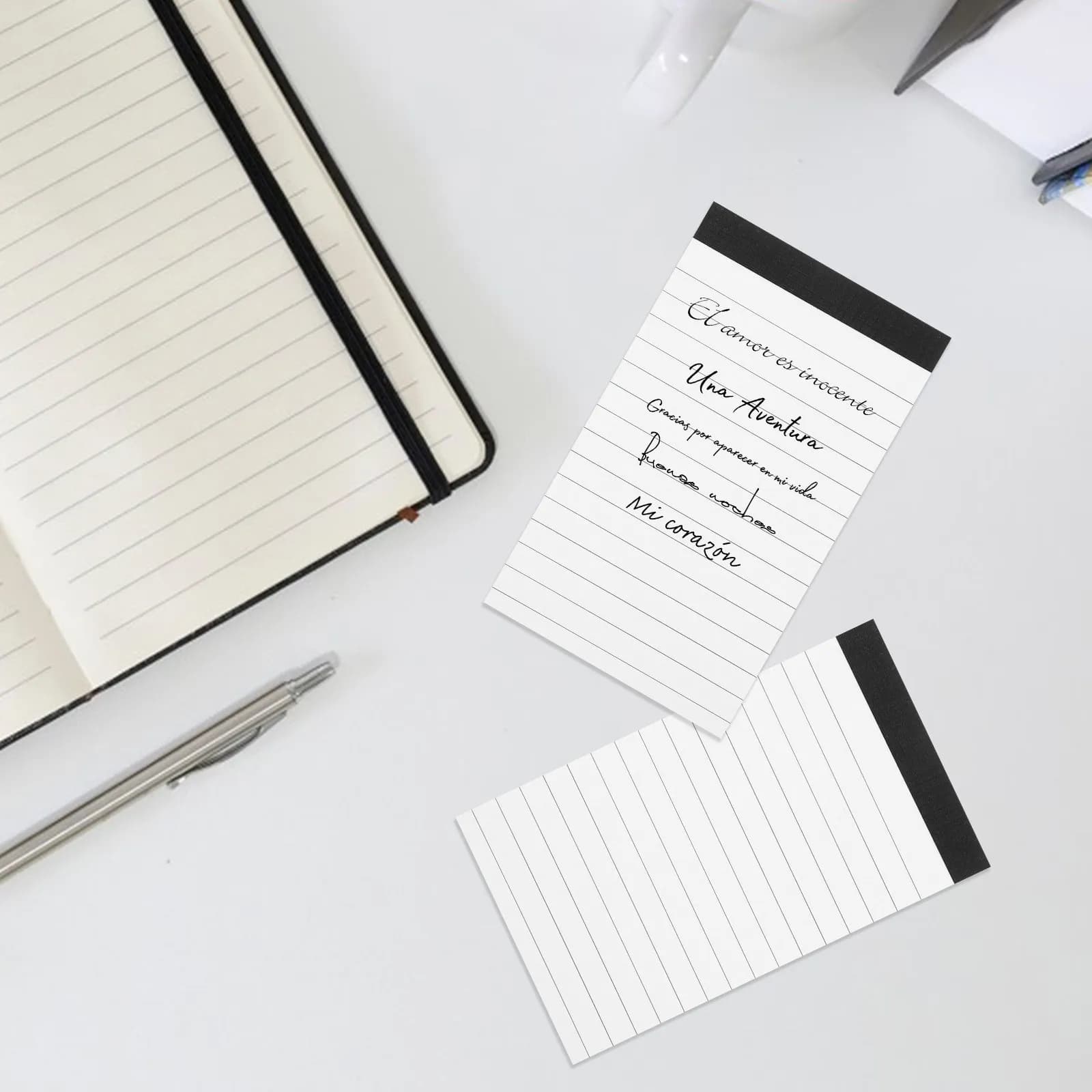 Confezione da 14 Fogli di Ricambio per Quaderno, Pagine Interne Sostitutive, Carta a Righe per Scrittura Fluida, Inserti per Planner