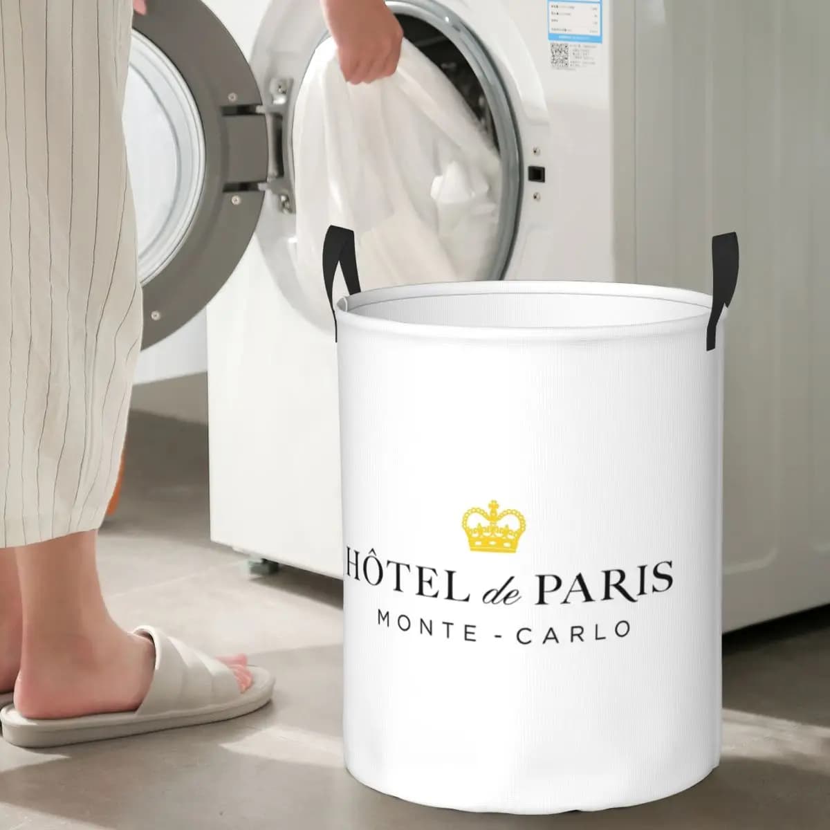 Cesto Pieghevole per Biancheria Sporca e Giocattoli Hotel De Paris Monte Carlo, Borsa Grande Impermeabile per la Conservazione