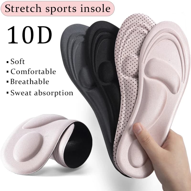 Solette Sportive Morbide ed Elastiche, Cuscinetti Ortopedici per la Cura dei Piedi, Traspiranti, per Corsa, Uomo e Donna, in Memory Foam, Inserti per Sneakers e Scarpe con Supporto per l'Arco Plantare